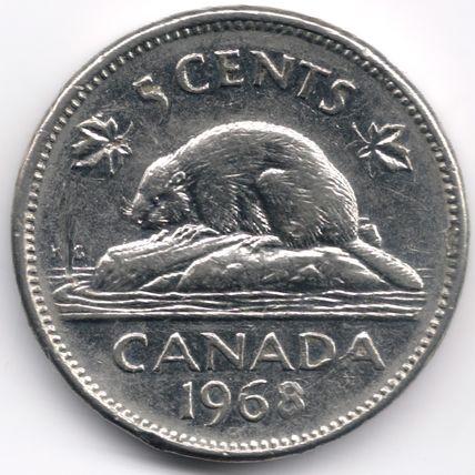 Canada : 5 Cents 1968