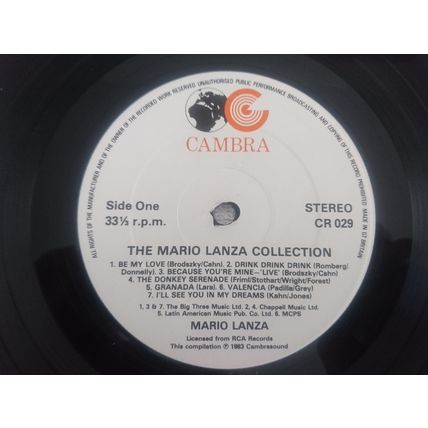 MARIO LANZA – THE MARIO LANZA COLLECTION - 12" DOUBLE ALBUM