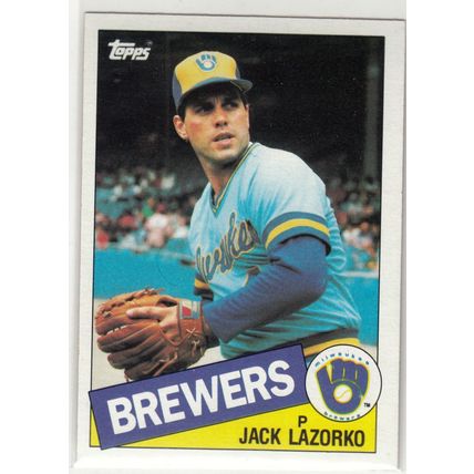 1985 Topps Baseball card 317 Jack Lazorko RC