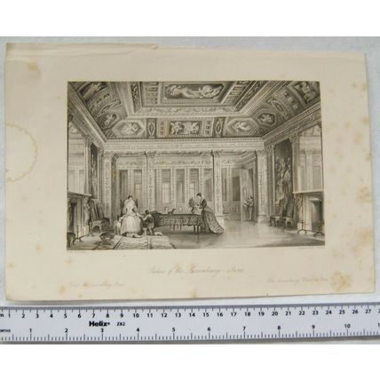 Vintage engraving: Palace of the Luxembourg - Paris