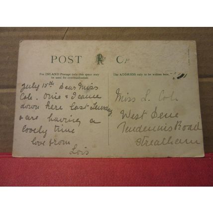 THE WARREN, FOLKESTONE, KENT.. used antique postcard no stamp =