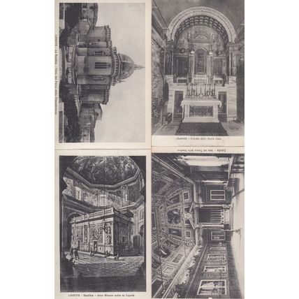 Loreto Basalica Basalique Interno Della Santa Casa 4x Postcard s