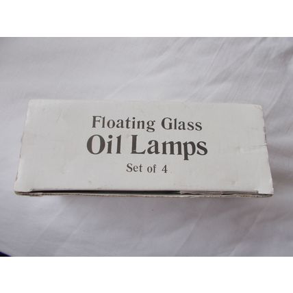 FLOATING GLASS OIL LAMPS x 4 (23/01)