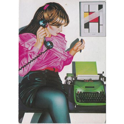 6x4 Continental size printed postcard Secrete Secretaire D Altermayer