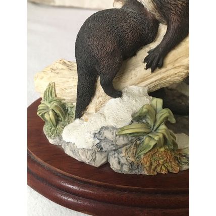 Border Fine Arts Limited Edition Late Thaw by Ayres MTR07 1994 1979/2000 Otters