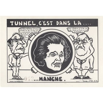 Margaret Thatcher as Vampire Conservative Party French Postcard