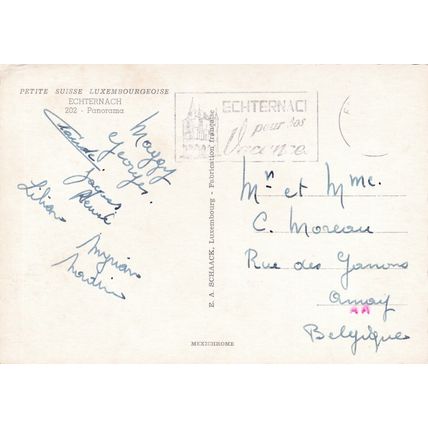 Echternach Luxembourg Postcard posted crease