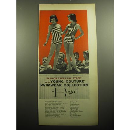 1958 Regal Rodriguez of Madrid Swimsuits Ad - Fashion takes the stage