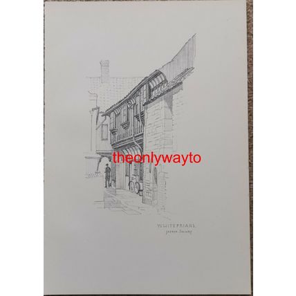 Whitefriar's, Lincoln, Jasper Salwey, Sketch Book Illustration (Print), 1928