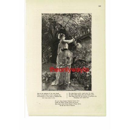 Give Those Human Blossoms Human Love, Poetry, Book Illustration (Print), 1872