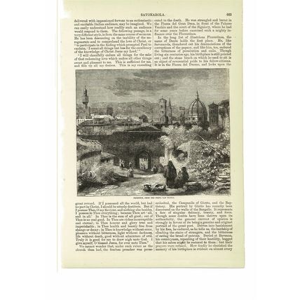 Florence From The Porto San Nicolo, Italy, Book Illustration (Print), 1872