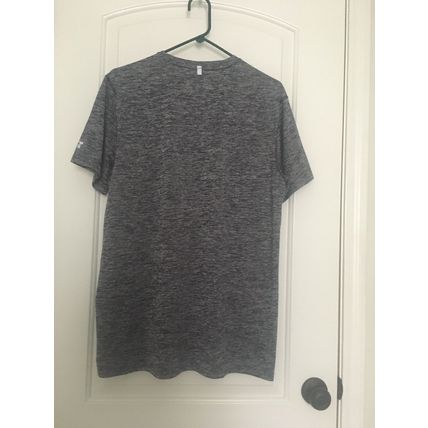 Russell Athletic Men's Gray Active Short Sleeve Shirt V-Neck Size Large