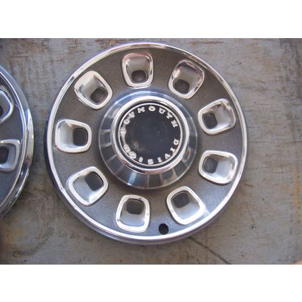 1969 PLYMOUTH BARRACUDA 14" HUBCAPS OEM PAIR #2881758