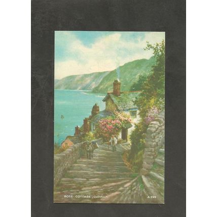 Postcard Devon Clovelly Rose Cottage