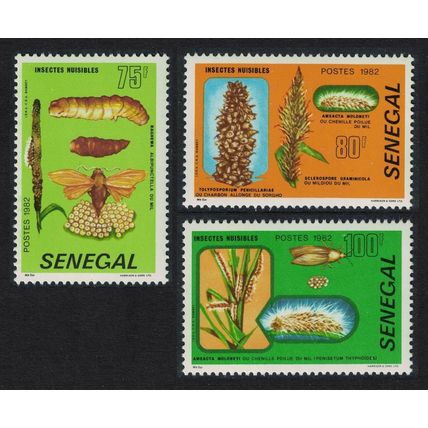 Senegal Harmful Insects 3v 1982 MNH SG#748-750 MI#767-769