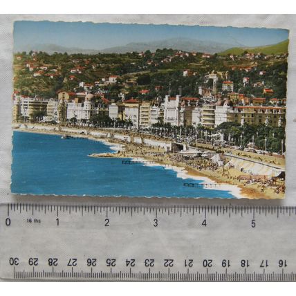 old postcard Nice, Les Plages et la Promenade des Anglais