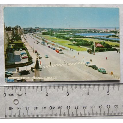 1962 postcard Southport Promenade & Gardens