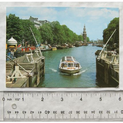 old postcard Amsterdam, St Anthony Locks