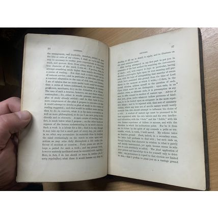 RARE* 1860 THOMAS DE QUINCEY "LETTERS TO A YOUNG MAN" ANTIQUE BOOK (P3)