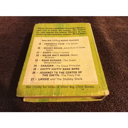 Big Little Book Mickey Mouse Adventure In Outer Space #20 By George E Davie 1968