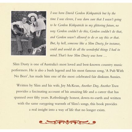 Slim Dusty - Another Day, Another Town by Slim Dusty & Joy McKean. Ref: B6228