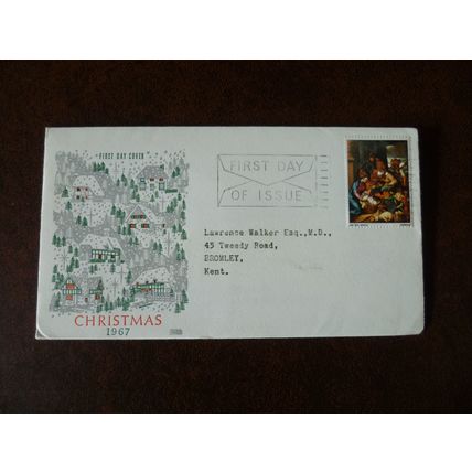 1967 GB Christmas 3d stamp Philart FDC Bethlehem slogan FDI Fenfluramine SG756