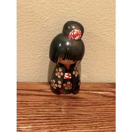 Authentic Vintage Wooden Handmade Signed Japanese Cultural Collector Doll