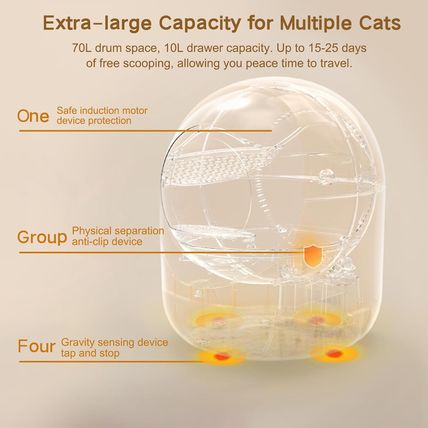 Self Cleaning Cat Litter Box, Automatic Cat Litter Box with APP Control Odor Rem
