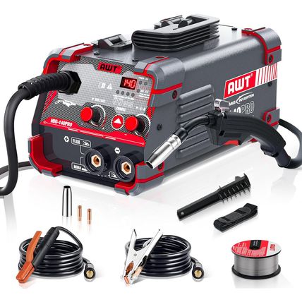 AWT 140Amp MIG Welder Flux Core MIG Welder/Stick/Lift TIG 3 in 1 Welding Machine