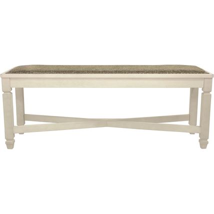 Signature Design by Ashley Bolanburg French Country Upholstered Dining Room Benc