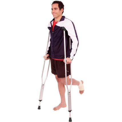 Carex Folding Aluminum under Arm Crutches for Adults 4'11" to 6'1", 2 Lightweigh