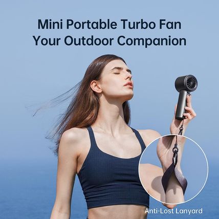 JISULIFE Portable Handheld Fan,Speed(1-100) Adjustable Turbo Mini Fan,5000Mah Ba