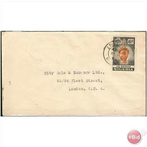 Nigeria Letter 1954 - SG 75 - Ife Bronze