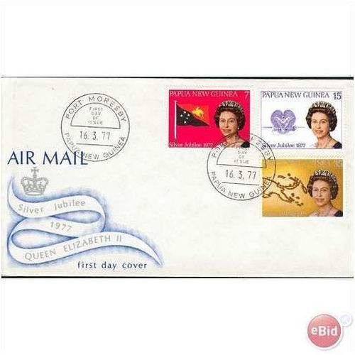 Papua New Guinea FDC 1977 - SG 330-332 - Silver Jubilee