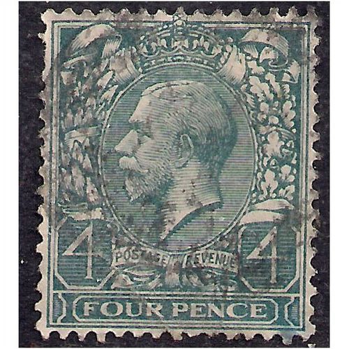 GB 1912 - 24 KGV 4d Grey Green used WMK 100.(C106 )