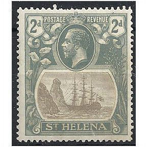 St Helena 1923 SG100 2d Grey & Slate Mounted Mint . .