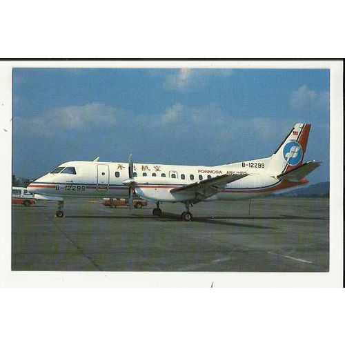 Aviation FORMOSA AIRLINES SAAB SF340A Postcard by Buchair (8959)