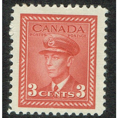 Canada 1942 War Effort 3c Carmine Lake SG377 MM
