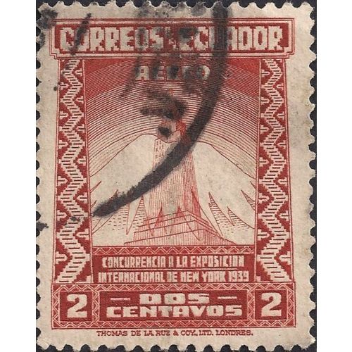 ECUADOR, Golden Gate Exhibition, red-brown 1939, 2cvs