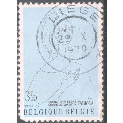 Belgium 1970 - SG2166 - 3f.50 black & blue - Queen Fabiola - used