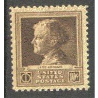 878 10c Jane Addams Fine MNH GA0279