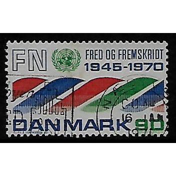 DENMARK 1970 ANNIV UNITED NATIONS 90 ORE STRANDS OF ROPE SG 524 FINE USED#2