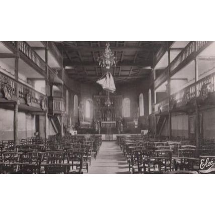 Bidart L'Eglise French Church Interior Vintage Postcard