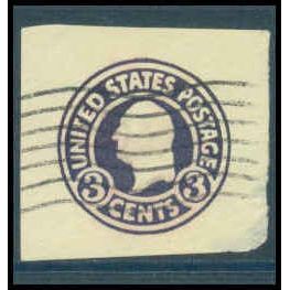 Used U437 2c George Washington Fine Cut Square WA3013