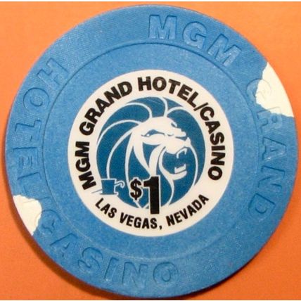 MGM Grand. $1 Casino Chip. Las Vegas, NV. Y16.