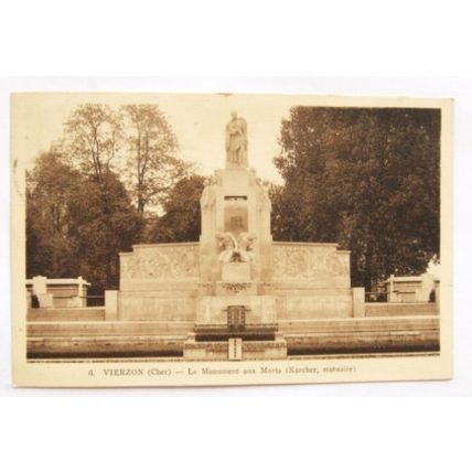 vintage postcard Vierzon, Le Monument aux Morts