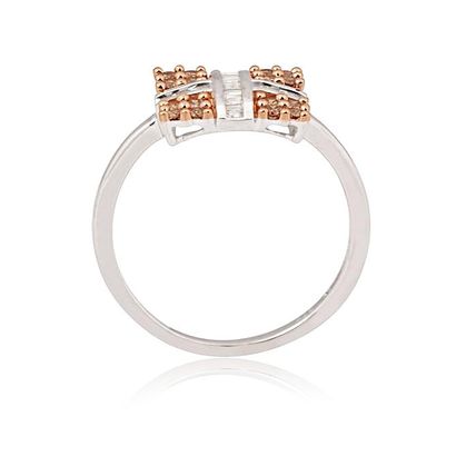 Gemporia 9ct 375 White Gold 0.50ct Cognac Diamond Ring - Brand New with Box