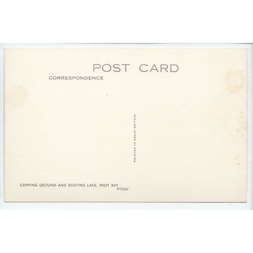 Camping Ground and Boating Lake West Bay Nr Bridport Dorset Postcard 2247