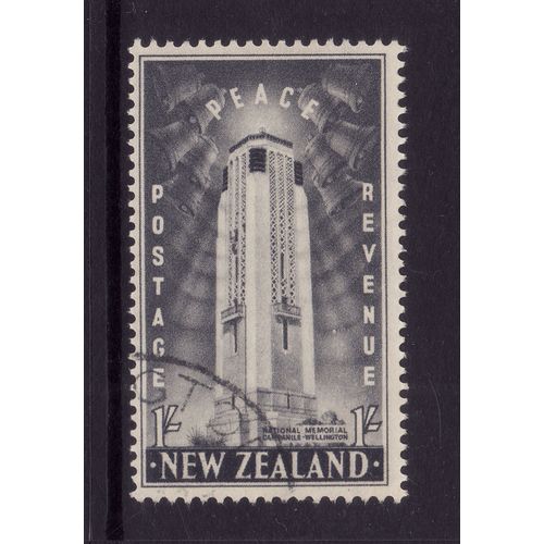 NEW ZEALAND 1946 SG 677 1s GREY BLACK NATIONAL MEMORIAL FINE USED#7