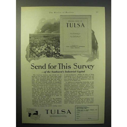 1930 Tulsa Oklahoma Chamber of Commerce Ad - Survey